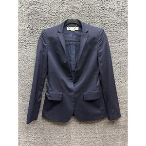 Stella Mccartney Wool Blend Pant Suit Set Navy Blue Womens Size 34 36 IT